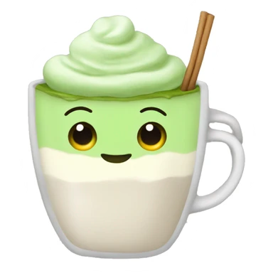 cozy matcha latte in a mug sticker