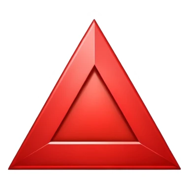 a red downward triangle sticker