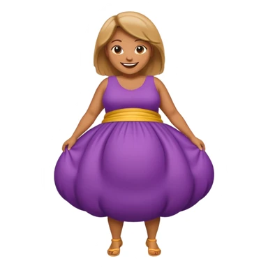  tan skin woman with big inflated belly sticker