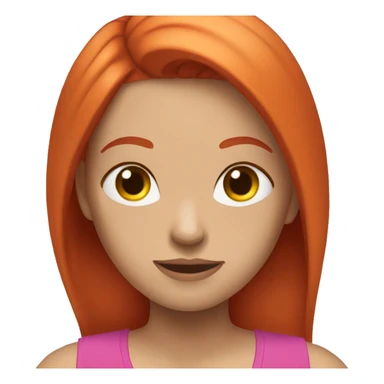 Red hair girl gym sticker