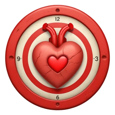 heart in the middle of the target sticker