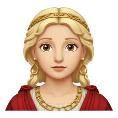 Ancient Roman woman with earrings and blonde hair sticker