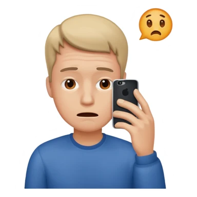 man stressed while watching mobile sticker