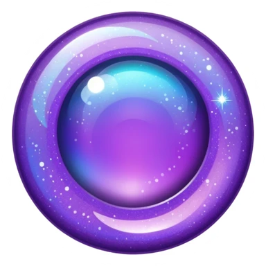 Glitter purple and cian inner circle sticker