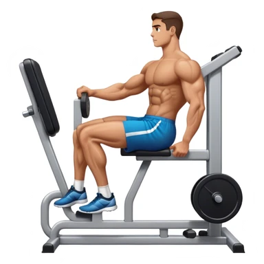 side-view of guy using calf-raise machine sticker
