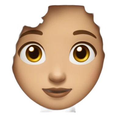 curly girl with brown bob hair brown eyes with freckles in AirPods Pro green sticker