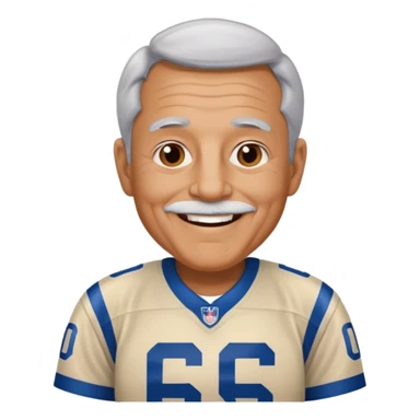 A grandpa playing football in Indianapolis Colts jersey sticker