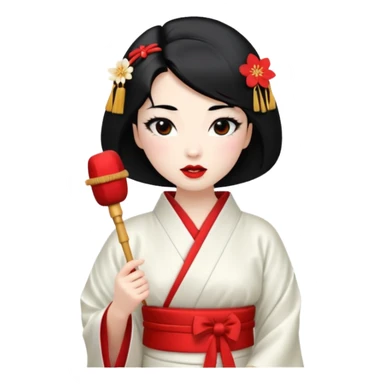 geisha singing sticker