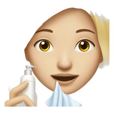 Blondie girl doing skincare sticker