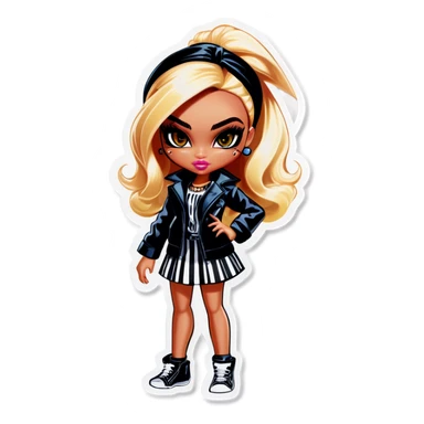 Bratz doll gangster bubbles sticker