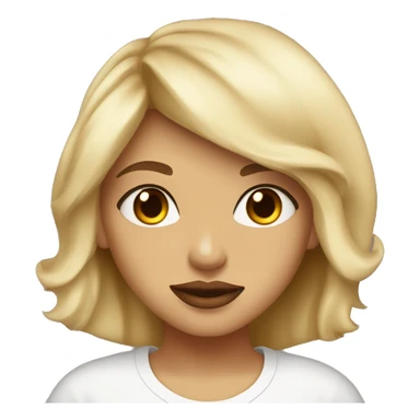 blonde girl, brown eyes, big lips, wearing t shirt that says diva on it sticker