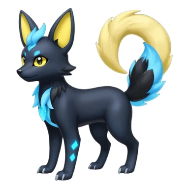 Umbreon-Luxray-Luxio-fusion-hybrid-animal-Fakémon-Pokémon-creature sticker