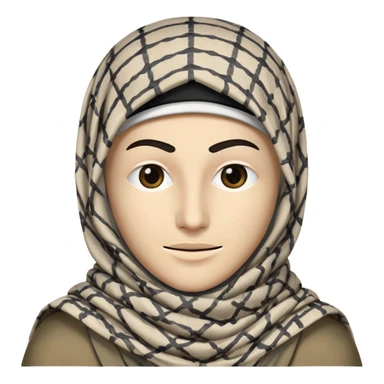 Anonymous face with keffiyeh sticker