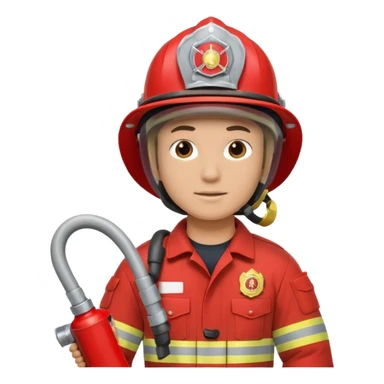 Firefighter with Hose sticker