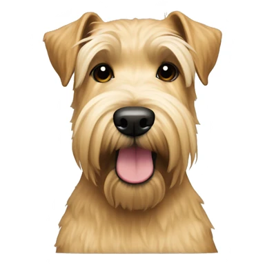 Wheaten terrier with standard breed cut sticker