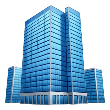 business headquarters, skyscraper style, blue glass windows emoji sticker