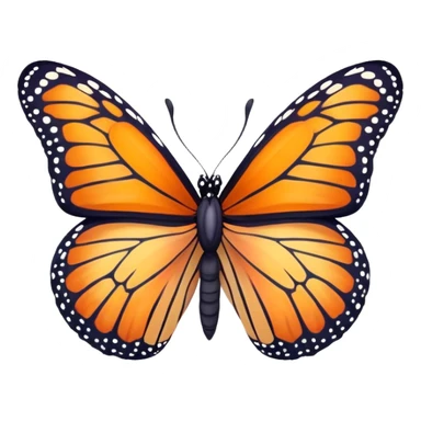 "Elegant monarch and pastel butterflies in vibrant hues, hand-painted effect."
 sticker