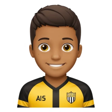 niño con la camiseta de futbol del club atlético Peñarol de uruguay sticker