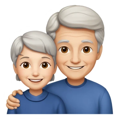 lo mismo que estas haciendo solo coloca alado de la abuela un hombre joven  sticker
