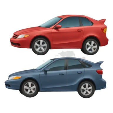 cars that crashed into each other sticker