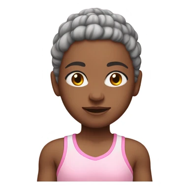 Babypink sport set for white skin sticker