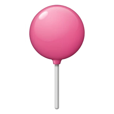 a spherical monochromatic pink lollipop sticker