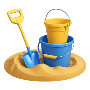 sandbox with bucket and shovel sticker
