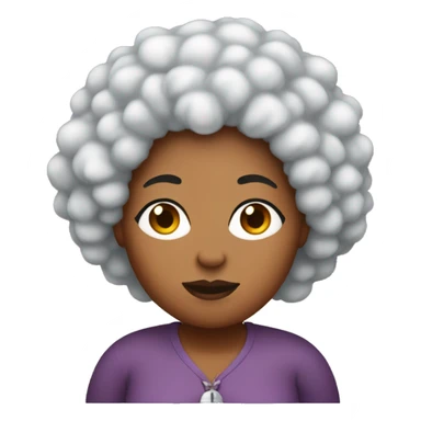 fat ice spice, black woman with curly red afro sticker