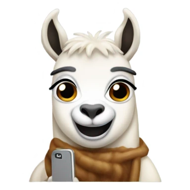 lama talking on the phone sticker