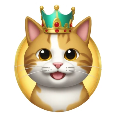 Gato enojado con corona sticker