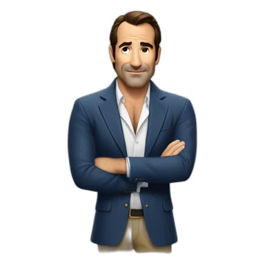 Jean Dujardin dans le daim sticker
