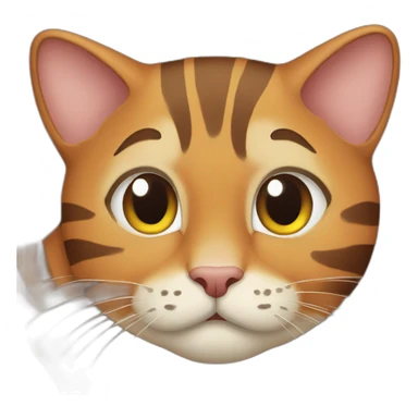 Nape of Fat brown tigger cat sticker
