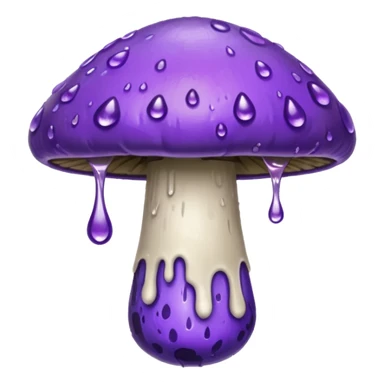 Dripping poison mushroom purple  sticker