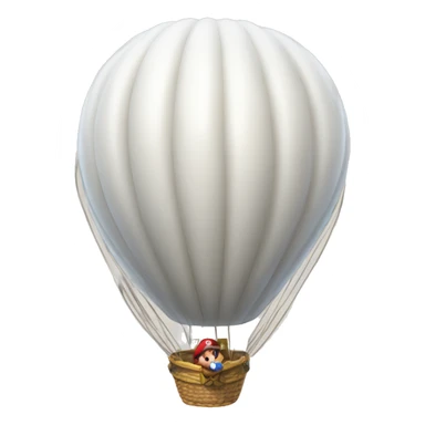  white hot air balloon mario odyssey sticker