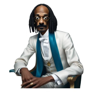 Uncle Scrooge snoop dog in Dior Gucci Hermes leather straps, oil paint, mysterious eyes, intricate lips, masterpiece portrait , odd perspective, beautiful, desirable, logical sticker