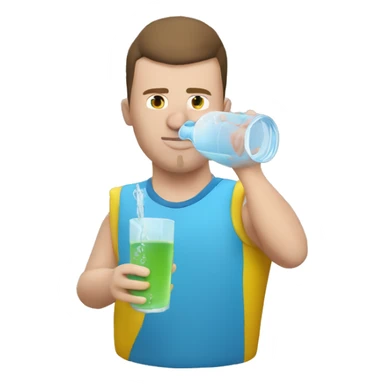 Edin dzeko drink water  sticker