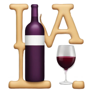 “I love wine” sign sticker