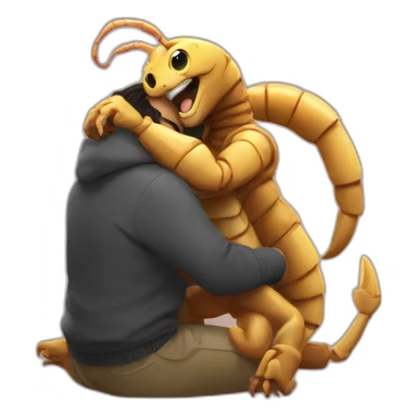 Animals scorpion hugs leo sticker