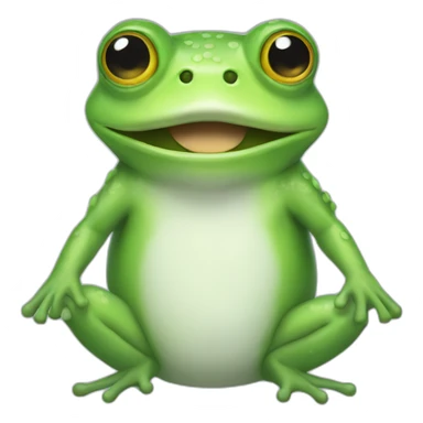 frog in ghost costume sticker