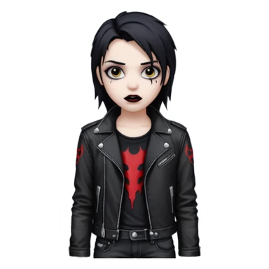 emo rockstar nonchalant vampire sticker