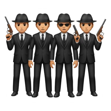 4 mafia members guns sticker