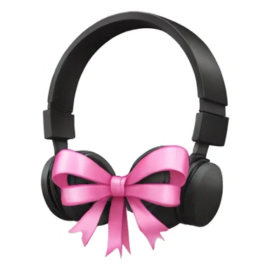 headphones with pink bows sticker