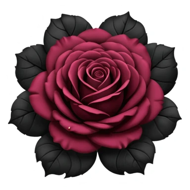 Create black rose emoji sticker
