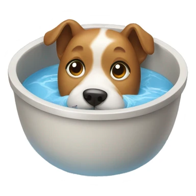 dog bowl with water sticker