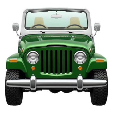 jeepster commando without top with straight flat bonnet sticker