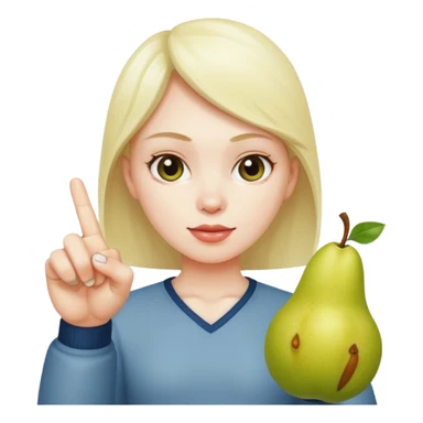 Birne zeigt Mittelfinger  sticker