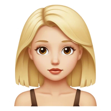 blonde girl portrait artwork sticker