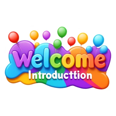 Colorful welcome introduction sign with the word Introduction sticker