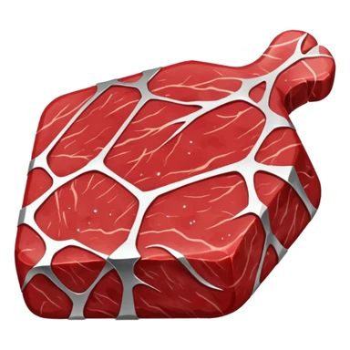 Meat with diamond textur and color sticker