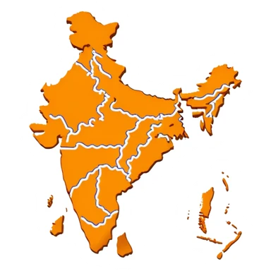 India map with saffron colour ( akhand Bharat ) sticker